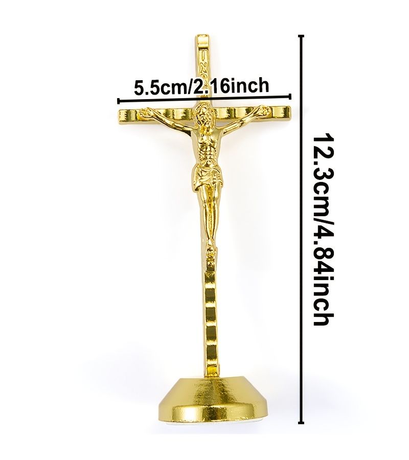 Golden 4 8 Inch Mini Religious Ornament Decor Good Luck Gift For Car Dashboard Office Desk RV Travel - Image 3