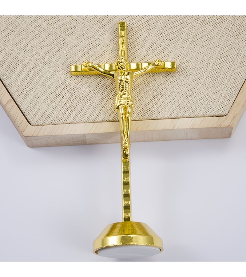 Golden 4 8 Inch Mini Religious Ornament Decor Good Luck Gift For Car Dashboard Office Desk RV Travel - Image 4