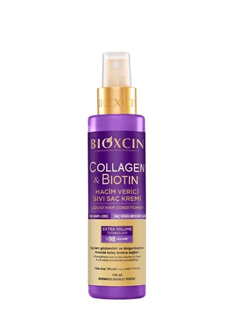BIOXCIN COLLAGEN&BIOTIN VOLUMIZING LIQUID HAIR  CONDITIONER 150 ML - Image 1