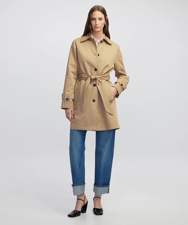 ابيكول Belted Unlined Trench Coat