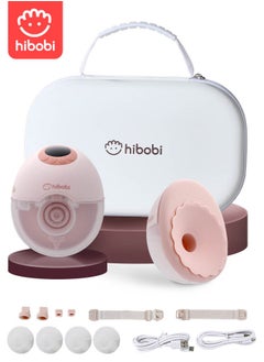 hibobi Luxury Wearable Breast Pump, Hands-Free Design – Gentle, Snug-Fit Suction + Constant Warming, 4 Modes × 12 Levels with Smart Memory, Invisible & Silent, Fast-Charging Wireless Use, Ideal for Travel or Night Pumping  - Image 1