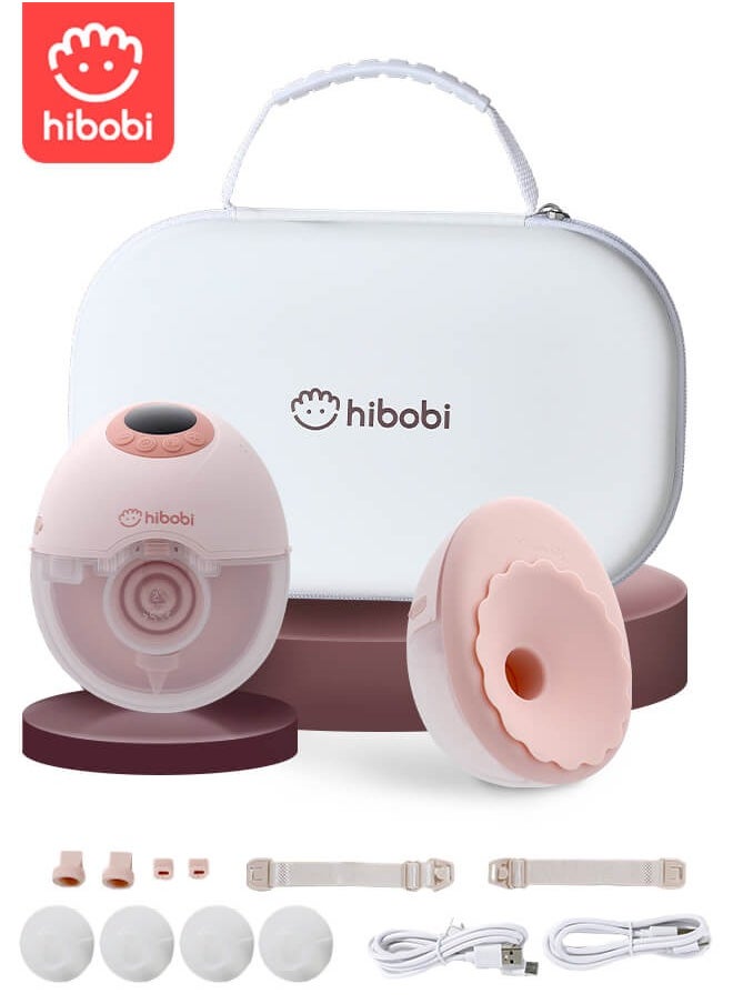hibobi - Luxury Wearable Breast Pump, Hands-Free Design – Gentle, Snug-Fit Suction + Constant Warming, 4 Modes × 12 Levels with Smart Memory, Invisible & Silent, Fast-Charging Wireless Use, Ideal for Travel or Night Pumping - Image 1