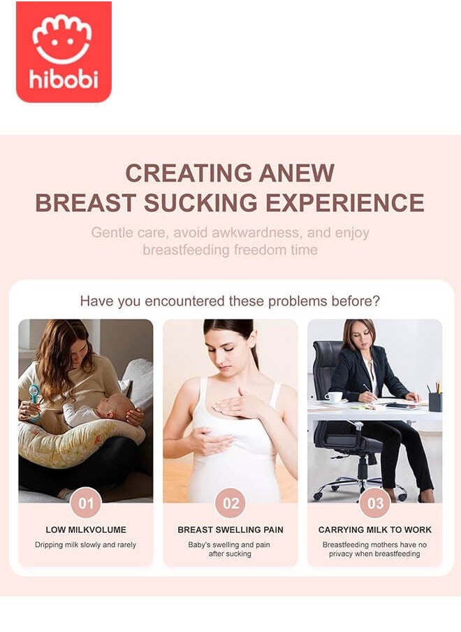 hibobi - Luxury Wearable Breast Pump, Hands-Free Design – Gentle, Snug-Fit Suction + Constant Warming, 4 Modes × 12 Levels with Smart Memory, Invisible & Silent, Fast-Charging Wireless Use, Ideal for Travel or Night Pumping - Image 1