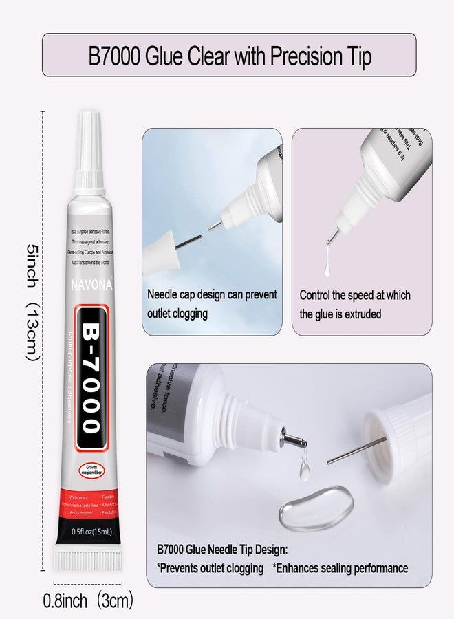Navona 15 PCS 15ml B7000 Glue Clear with Precision Tip, Rhinestone Glue for Nail, Craft Glues, Jewelry Glues, Jewelry Making, Nail Art, DIY, Makeup, Shoes - Image 3