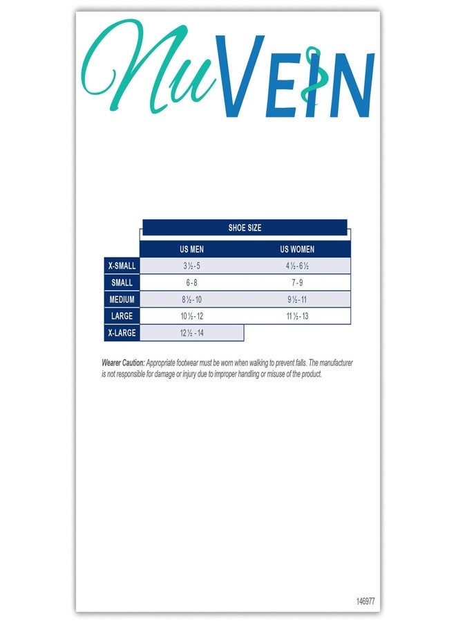 NuVein 8-15 mmHg Medical Compression Socks, Mid Calf Crew Length, Padded Cushion Foot, White, X-Large - Image 5