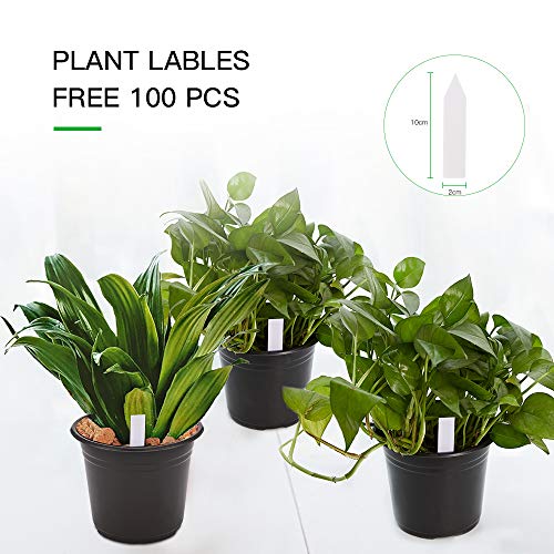 JERIA 100-Pack 0.5 Gallon Plant Nursery Pots, Plastic Pots for Flower Seedling, Flower Plant Container Seed Starting Pot, Come with 100 Pcs Plant Labels(Black) - Image 3