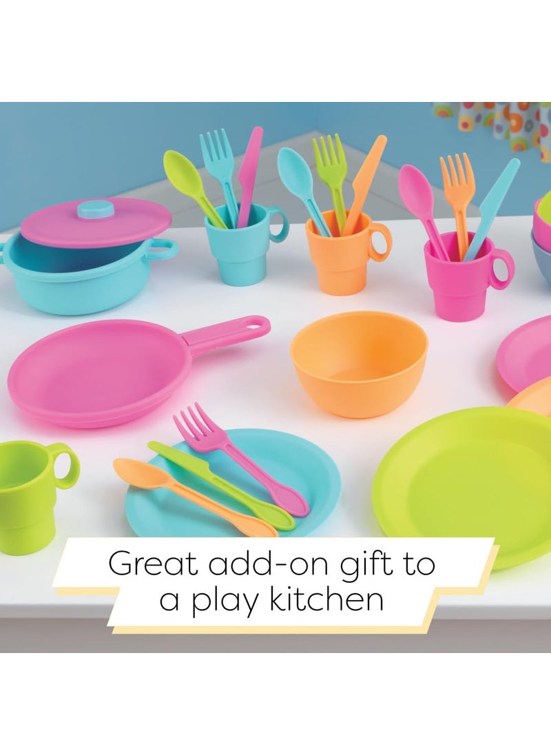 KidKraft KidKraft 27Piece Bright Cookware Set Plastic Dishes and Utensils for Play Kitchens  - Image 5