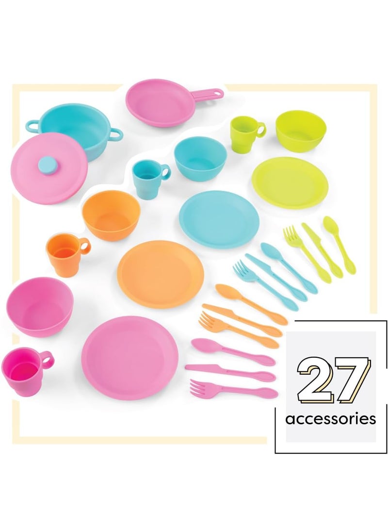 KidKraft KidKraft 27Piece Bright Cookware Set Plastic Dishes and Utensils for Play Kitchens  - Image 2