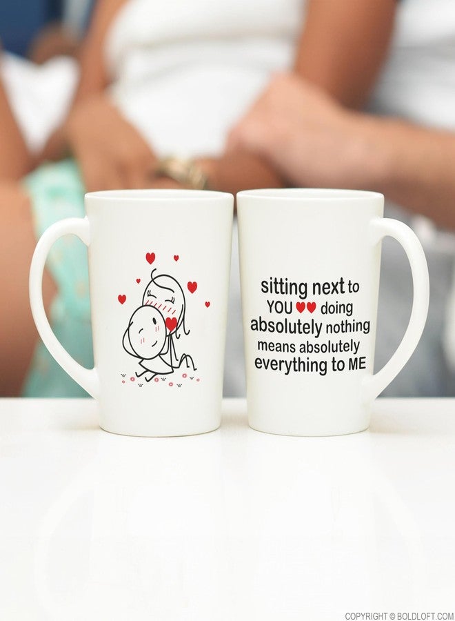 BoldLoft You Mean Everything to Me Couple Coffee Mugs- Couple Gifts for Him and Her Valentines Mug Set for Boyfriend Girlfriend Husband Wife Ceramic Gifts for Anniversary Wedding - Image 2