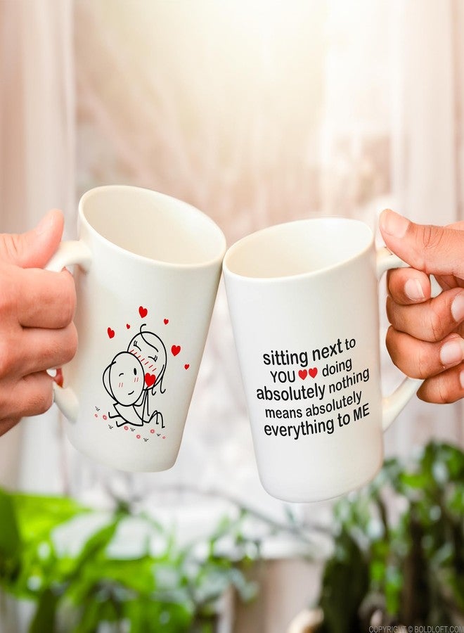 BoldLoft You Mean Everything to Me Couple Coffee Mugs- Couple Gifts for Him and Her Valentines Mug Set for Boyfriend Girlfriend Husband Wife Ceramic Gifts for Anniversary Wedding - Image 3