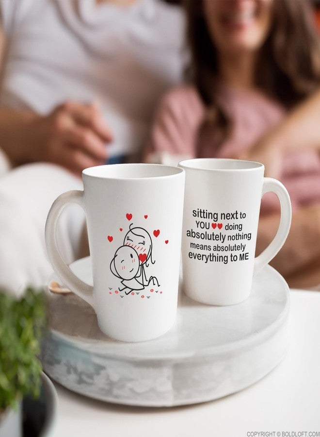 BoldLoft You Mean Everything to Me Couple Coffee Mugs- Couple Gifts for Him and Her Valentines Mug Set for Boyfriend Girlfriend Husband Wife Ceramic Gifts for Anniversary Wedding - Image 4