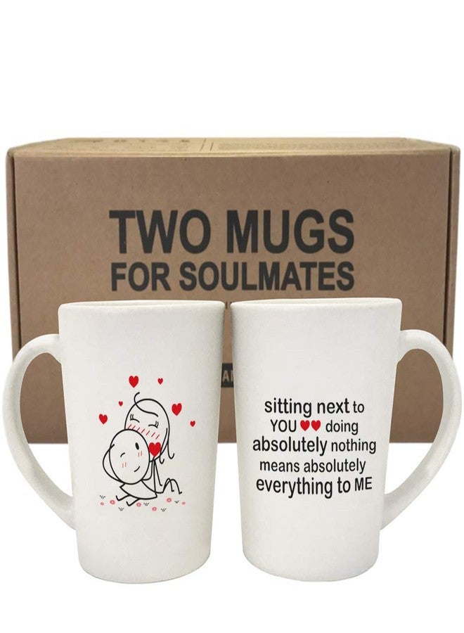 BoldLoft You Mean Everything to Me Couple Coffee Mugs- Couple Gifts for Him and Her Valentines Mug Set for Boyfriend Girlfriend Husband Wife Ceramic Gifts for Anniversary Wedding - Image 1