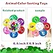 Limpskys Sorting Toys Color Sorting Sensory Toys Sensory Toys for Toddlers Autism Toys for Toddlers 34 Quiet Fidget ToysColor Matching Game MulticolorAnimal - Image 4