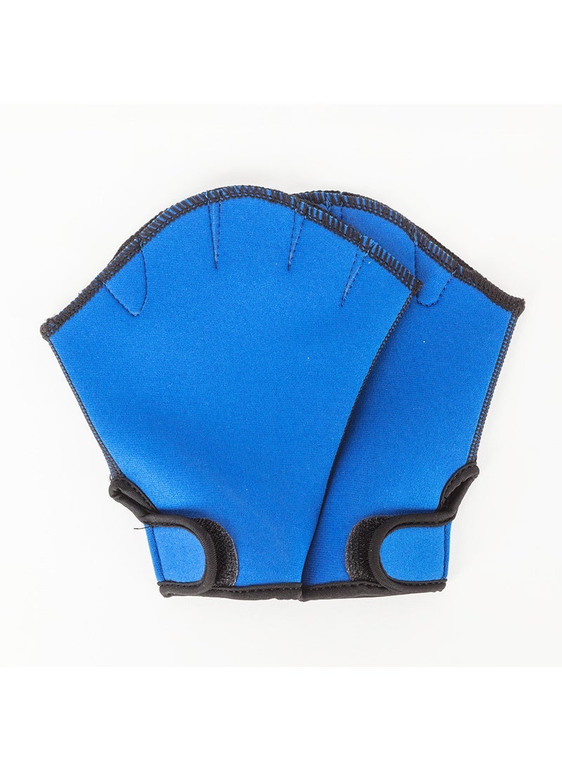 Generic Swim Gloves Webbed Paddles Training Gear Royal Blue 