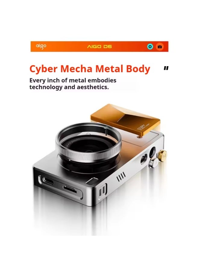 AIGO D6  64GB Digital Camera AF 4K HD Image 1200W Pixels 16X Digital Zoom CNC Camera Body CMOS 16 Atmospheric Filters For Photography - Image 4