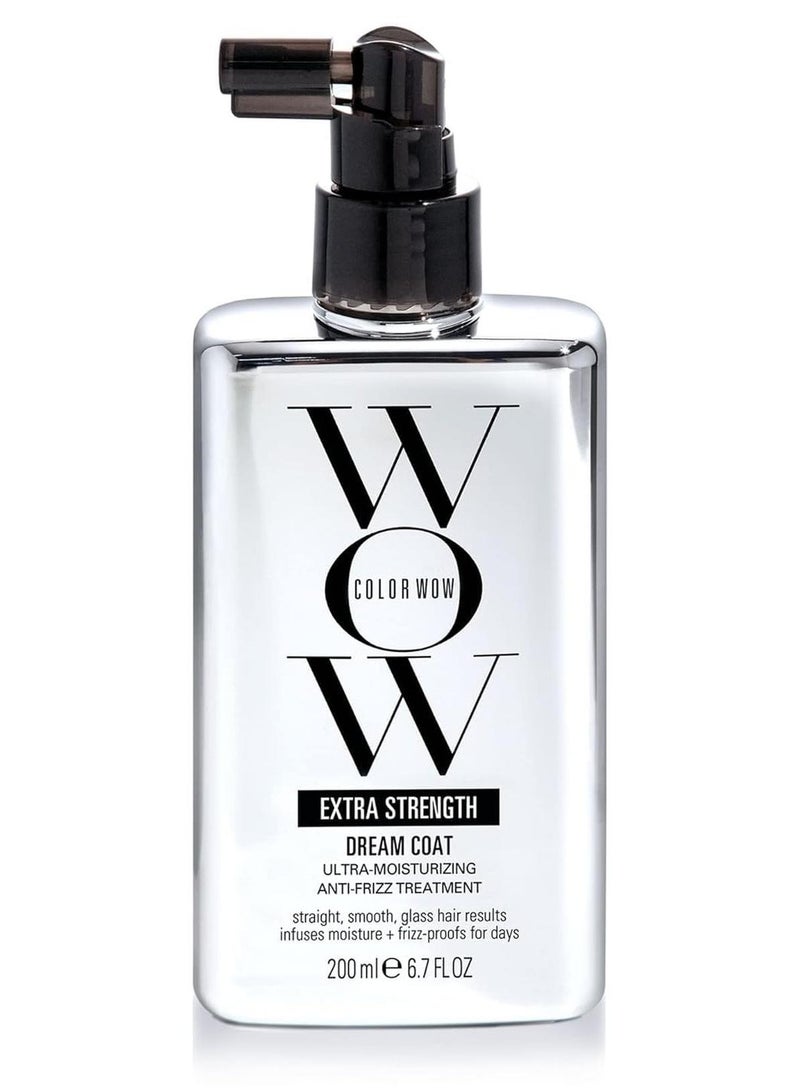 COLOR WOW Extra Strength Dream Coat, powerful, ultra moisturizing, anti humidity treatment for extremely frizz prone hair; glassy smooth, straight + frizz resistant styles for up to 3-4 washes - Image 1