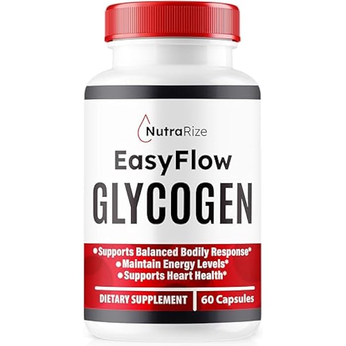 NutraRize Easy Flow Glycogen, EasyFlow Glycogen Support Capsules, Easy Flow Glyco Optimizer, Official EasyFlow Glyco Optimiser Caps, Easy Flow Detox Cleanse, Easy Flow Glycol (60 Capsules) - Image 1