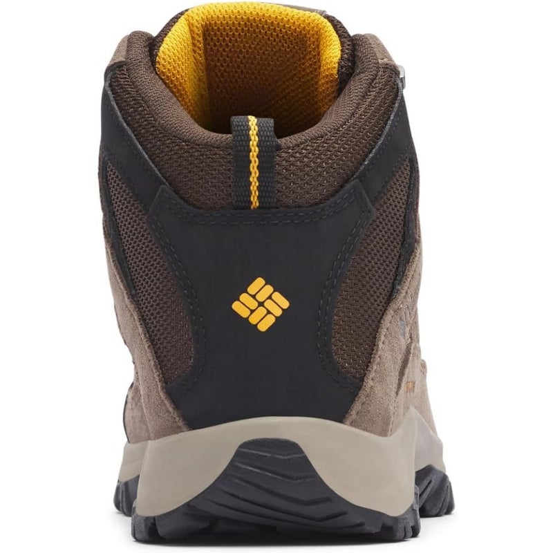 Columbia CRESTWOOD MID WATERPROOF mens Hiking Shoe for outdoor trails, waterproof suede and mesh upper, black color, lightweight cushioning and all-terrain traction - Image 3