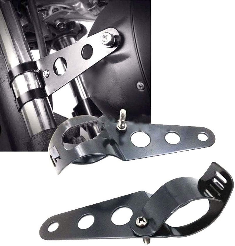 Etopars Black Universal Motorcycle Headlight Mount Bracket - Image 3