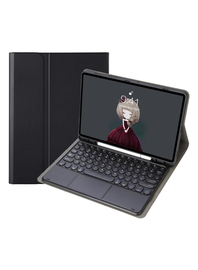 general Arabic and English Keyboard Case Compatible with Samsung Galaxy Tab S10 Ultra 14.6 Inch 2024 with Detachable Touch Keyboard and Protective Case with Pen Slot