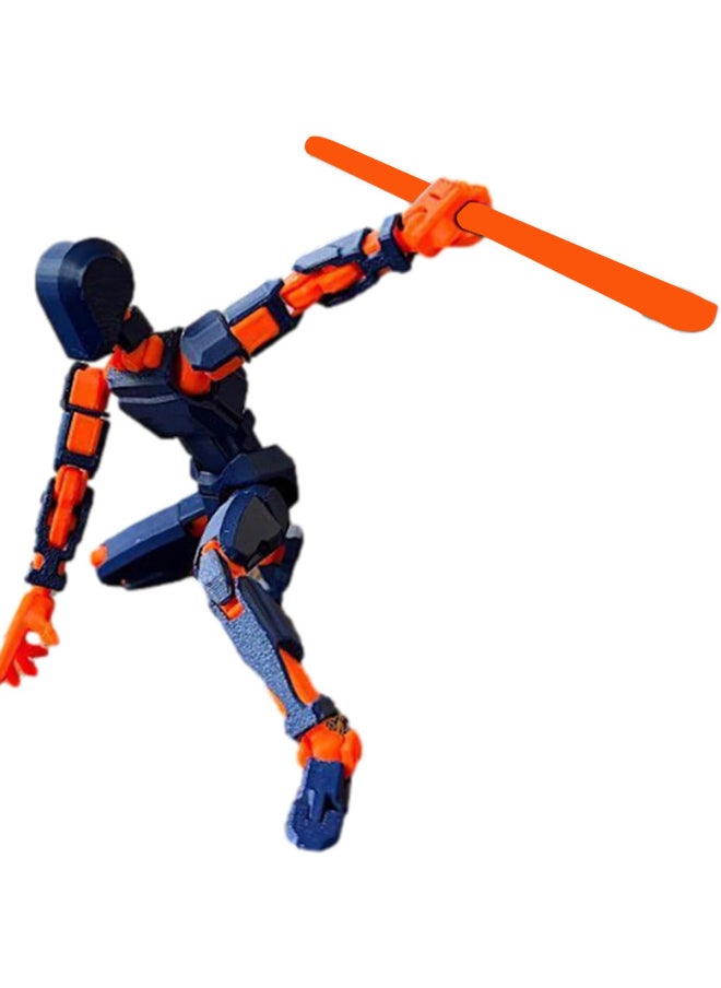null - Multi-joint Movable Figure Hand Board Lucky 13 Doll Full Body Activity Robot Decompression To Play Artifact-Color:Three Generations Of Blue Bags 58g - Image 1