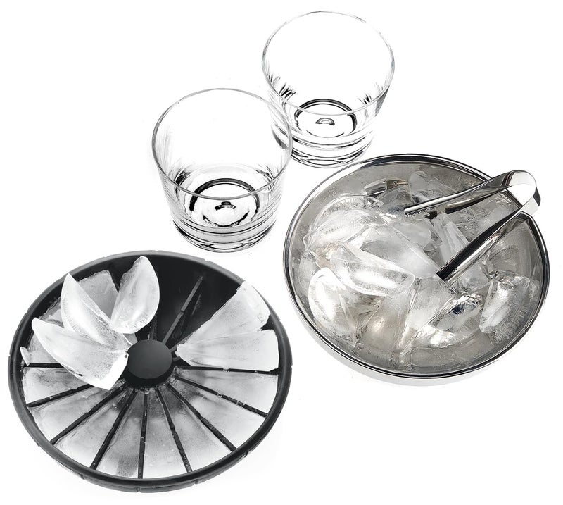 Eva Solo EVA SOLO | Ice Cube Cooler with Tongs | Metal Ice Cube Tray | Danish Design, Functionality & Quality | Black  - Image 2