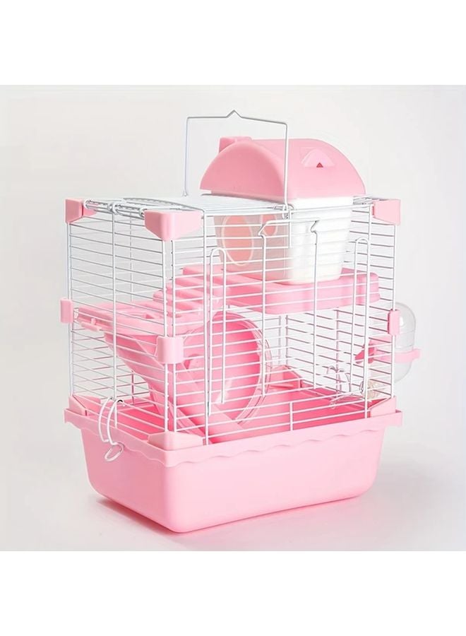 Blue Small Castle Luxury Hamster Cage Extra Large Space Villa Double Layer Complete Accessories - Image 4