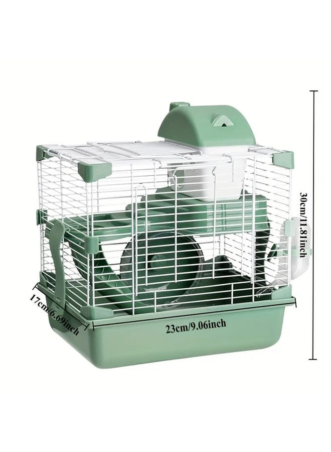 Blue Small Castle Luxury Hamster Cage Extra Large Space Villa Double Layer Complete Accessories - Image 3