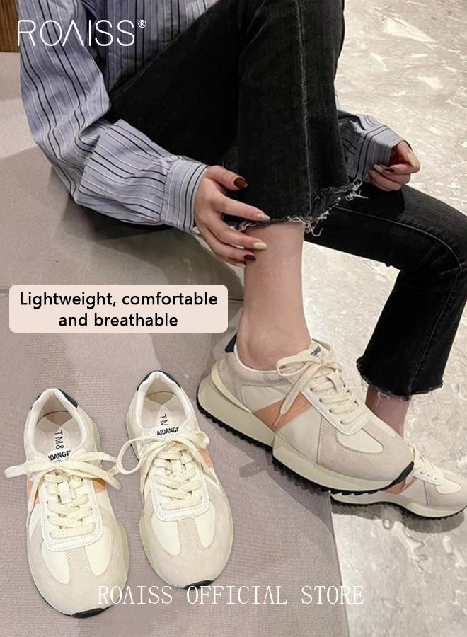 رويس أحذية رياضية كاجوال برباط علوي للنساء مريحة وناعمة ونعل سميك أحذية جري للفتيات والطالبات متعددة الاستخدامات للارتداء اليومي وغير قابلة للانزلاق وخفيفة الوزن وقابلة للتنفس - Image 5