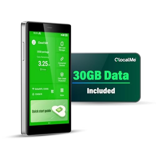 GlocalMe G4 Pro 4G LTE Mobile Hotspot Device with 30GB US/CA/MX Data 60 Days, Portable WiFi Hotspot for Travel, 5” Touch Screen LCD Display, Dual Band High Speed Hotspot Device, SIMFREE, Pocket WiFi - Image 1