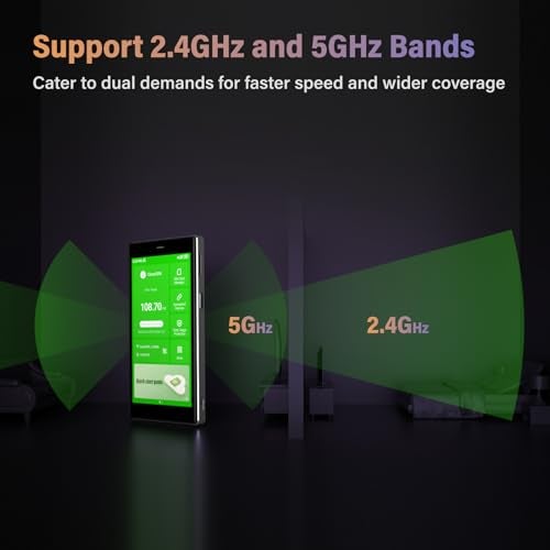 GlocalMe G4 Pro 4G LTE Mobile Hotspot Device with 30GB US/CA/MX Data 60 Days, Portable WiFi Hotspot for Travel, 5” Touch Screen LCD Display, Dual Band High Speed Hotspot Device, SIMFREE, Pocket WiFi - Image 4