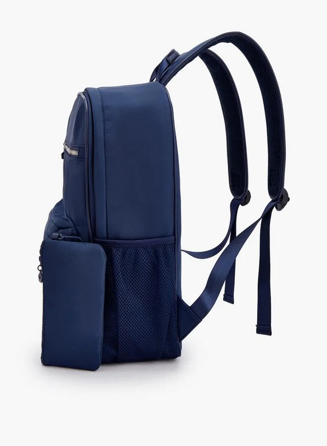 Missy Navy Logo Print 2-Piece School Backpack Set For Kids With Pencil Pouch - 30X12X40 Cm  | Best Price UAE