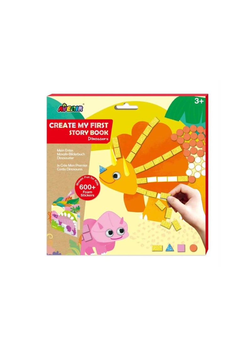 Avenir Create My First Story Book - Dinosaurs | Mosaic Junior Kit: Fun DIY Activity for Kids - Improve Coordination and Perception of Colors | Ideal gift for Kids 3+ - Image 5