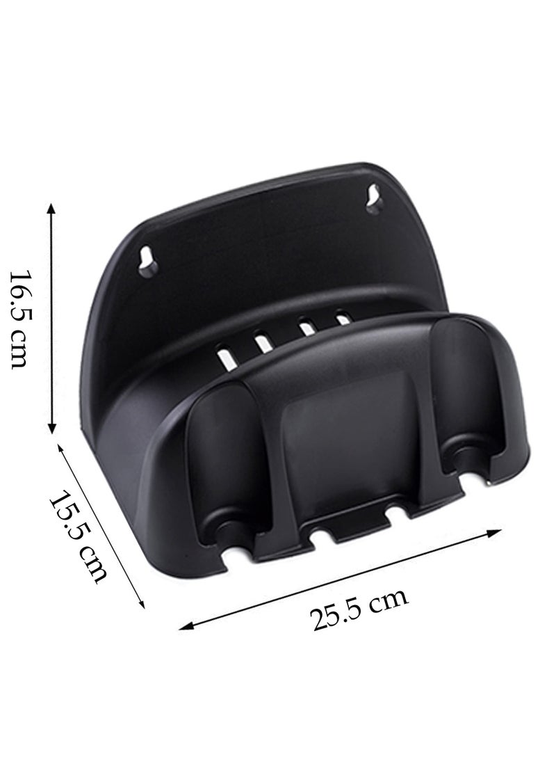 SYOSI حامل خرطوم مثبت على الحائط، منظم خرطوم الحديقة، رف تخزين كابل، حاملة خرطوم مثبتة على السياج، بكرة خرطوم، تخزين خرطوم، مقبض مريح ومقاوم للصدأ - أداة الحدائق الاحترافية (أسود) - Image 3