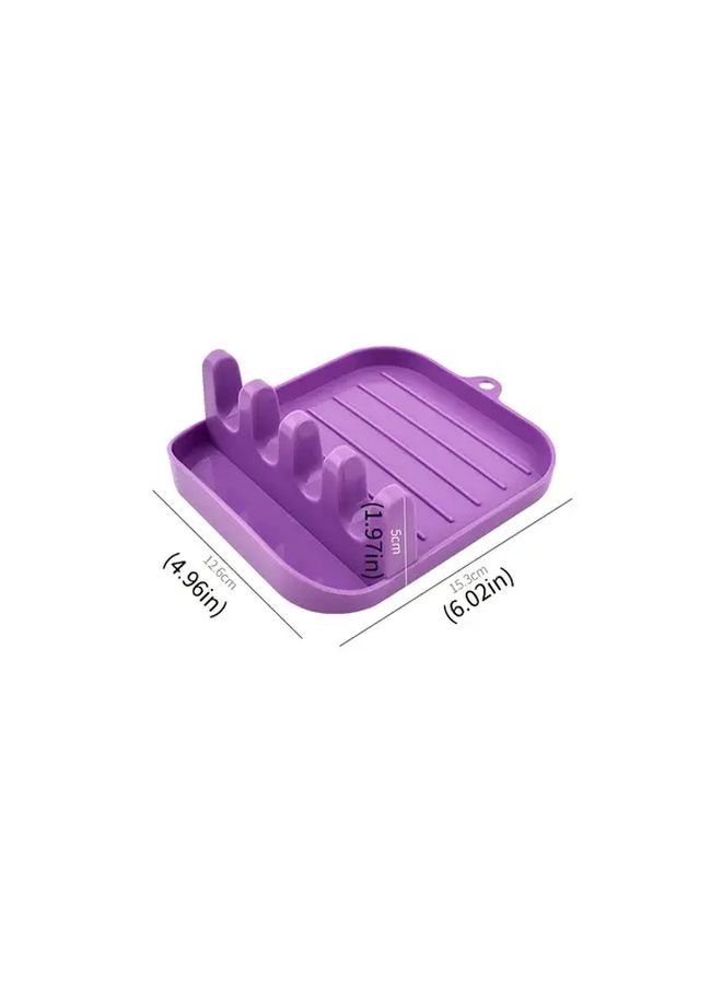 Green Kitchen Utensil Holder Set of 3 Spoons Spatulas Lids Organizer Durable Plastic Countertop Storage Home Restaurant Use - Image 4