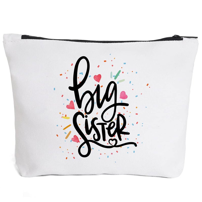 IHopes+ Cute Big Sister Reusable Makeup Bag Big Sister Gifts for Little Girls Best Sister Eco-Friendly Makeup Bag Gifts for Birthday Christmas - Image 1