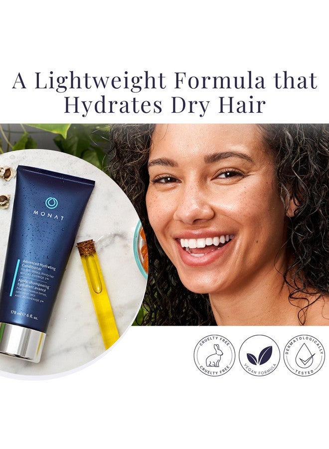 monat Advanced Hydrating Conditioner - Lightweight, Hyaluronic Acid-Infused Moisturizer For Fine To Medium Hair, Color-Safe, 178Ml (6 Fl. Oz.) - Image 4