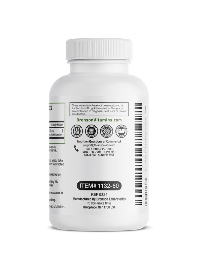 Bronson Rhodiola Rosea Vegetarian Capsules - Adaptogenic Herb - Brain, Stress & Mood Support - Non-GMO, 60 Count - Image 4
