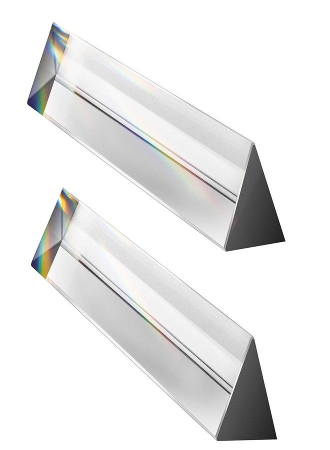 Young4us 2 Pack 6-inch Crystal Optical Glass Triangular Prism for Photography, Kids, Science, Teaching Light Spectrum, Physics and Taking Photos Pictures (Set of 2, 150mm) - Image 1