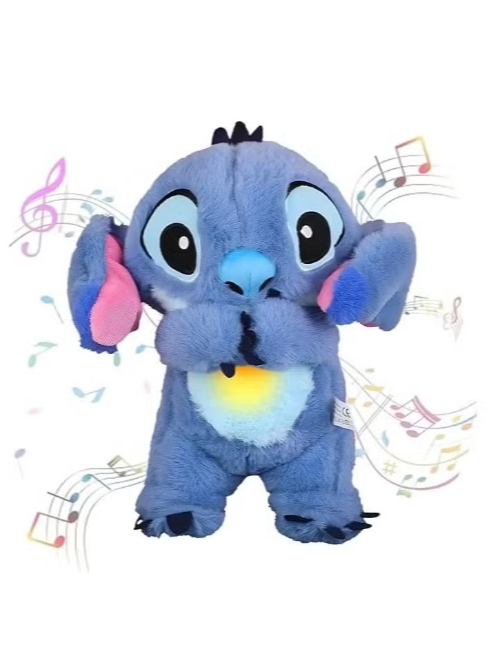 ستيتش لعبة غرزة أفخم لعب الطفل الطفل لطيف مهدئا رفيق النوم الموسيقى اللعب، النوم التنفس أفخم اللعب، لطيف الحيوان أفخم لعب هدايا عيد الميلاد - Image 1