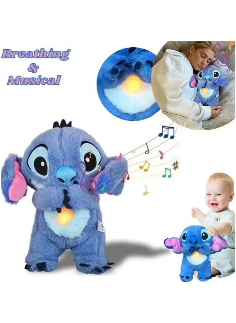 ستيتش لعبة غرزة أفخم لعب الطفل الطفل لطيف مهدئا رفيق النوم الموسيقى اللعب، النوم التنفس أفخم اللعب، لطيف الحيوان أفخم لعب هدايا عيد الميلاد - Image 5