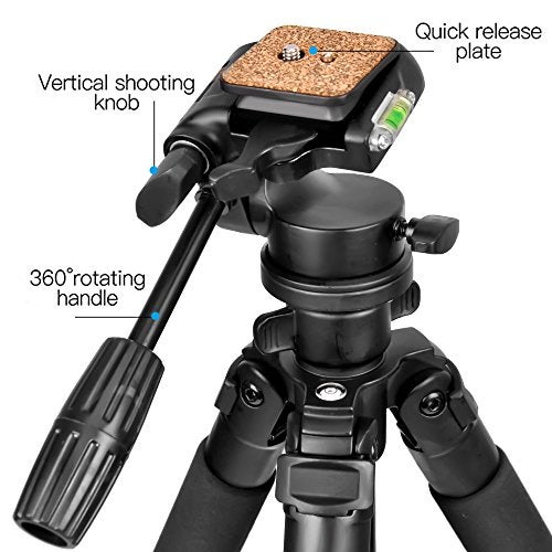 Gosky Tripod -Travel Portable Tripod for Spotting scopes, Binoculars, camcorders, or SLR Cameras (Pro (61-inch)) - Image 3