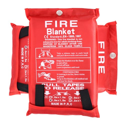 Parcil Distribution Parcil Safety PD-452 Emergency Fire Blanket (Pack of 2) Car Emergency Kit Fire Extinguisher for Home & Kitchen, Woven Fiberglass Household Essentials, Chemical Free, No Mess, Large - Image 2
