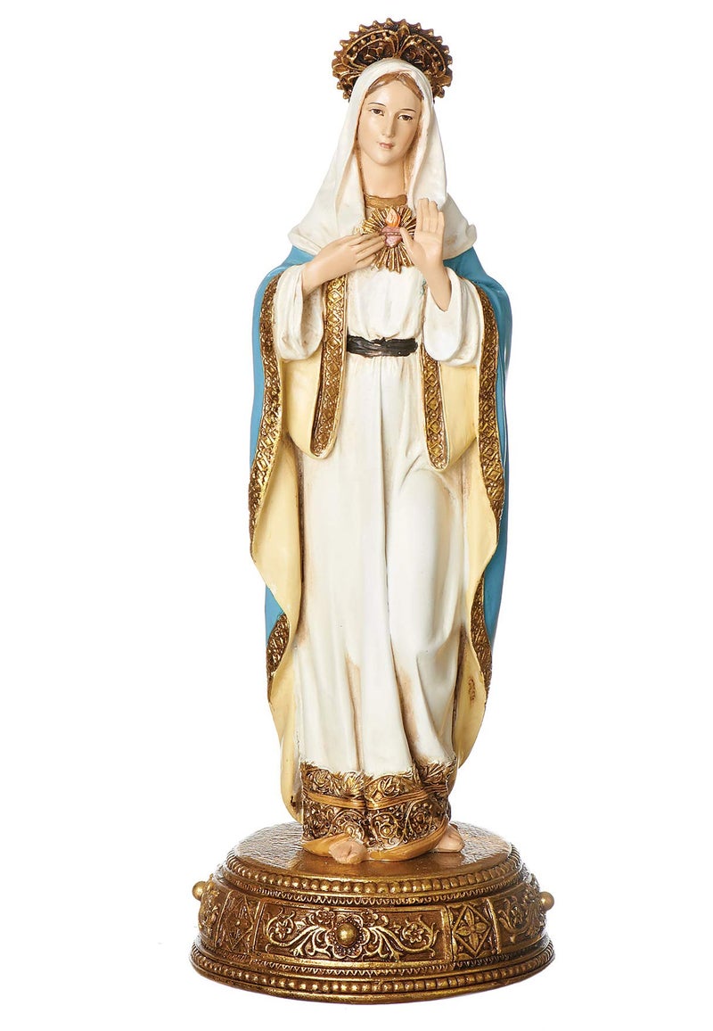 Joseph's Studio by Roman - 10.38" H Immaculate Heart of Mary Figure, Heavenly Protectors, Religious Home Decor, Devout Gift, - Image 1