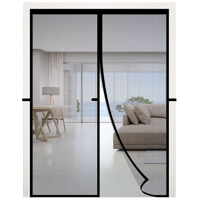 RELIANCER Fiberglass Magnetic Door ScreenFit Door Size 34x78Auto Close Screen Door Mesh wMagnetsPatio Doorway Net ScreensSelfClosing Doors CoverAnti Mosquito Doorway CurtainMesh Partition