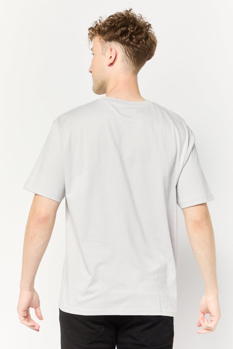 MARVEL Men Deadpool And Wolverine Crew Neck Short Sleeves T-Shirt, Light Grey - Image 4