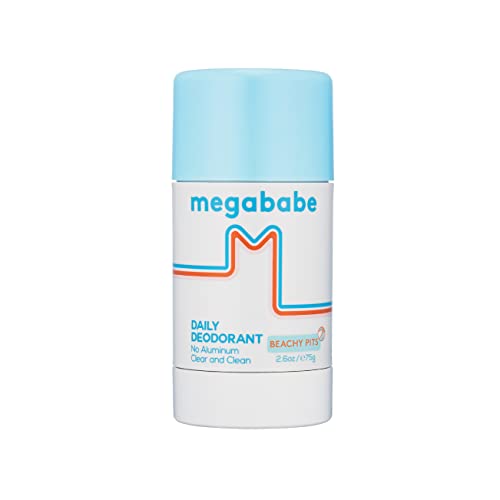 Megababe Daily Deodorant Beachy Pits AluminumFree Clear Clean 26 oz 2 Pack