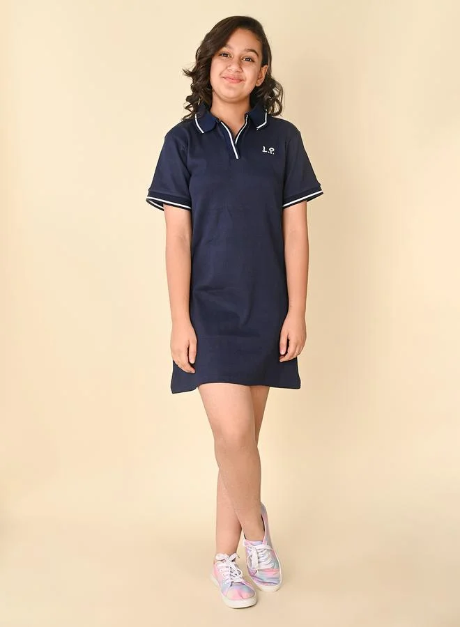 ليل بيكس فستان بولو كحلي