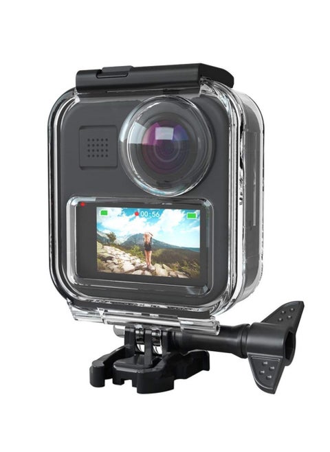 Waterproof Diving Case Underwater Housing Shell Supports Deep Diving Scuba Snorkeling Quick Release Bracket Screw action camera protective cover Compatible with GoPro Max