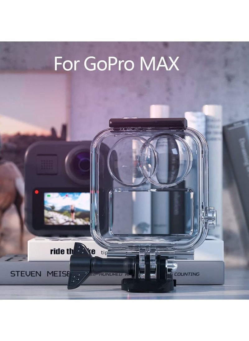 Generic - Waterproof Diving Case Underwater Housing Shell Supports Deep Diving Scuba Snorkeling Quick Release Bracket Screw action camera protective cover Compatible with GoPro Max - Image 1